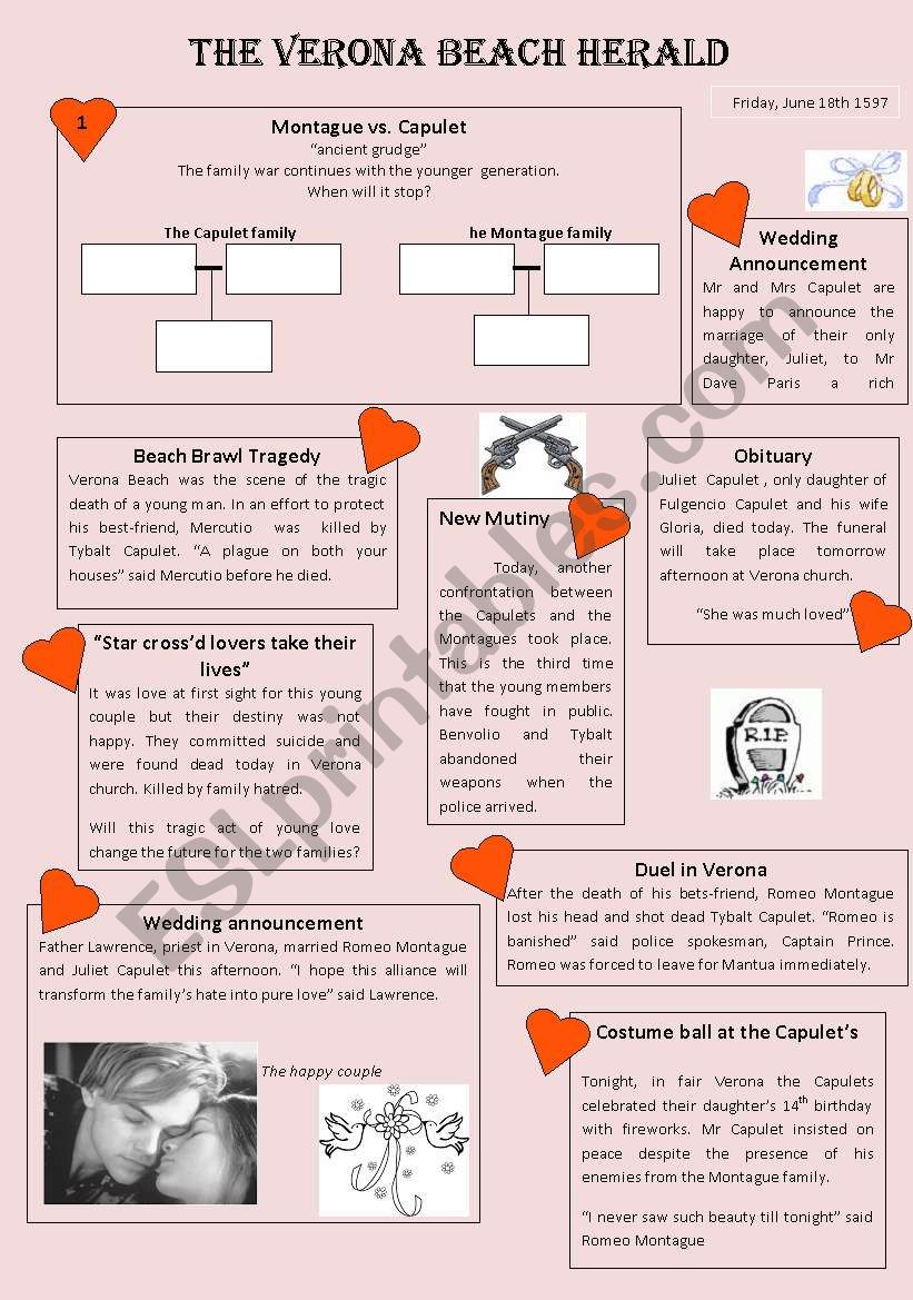 Romeo and Juliet film by Baz Luhrmann with KEY [Editable]